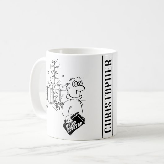 Mug Le jardinier fertilise ses cultures (Devant gauche)