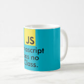 Mug Le Javascript n'a aucune classe (Devant droit)