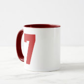 Mug Le Jersey rouge numéro 7 (Devant gauche)