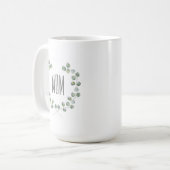 Mug Le jour de mère du cadre | de feuille d'eucalyptus (Devant gauche)