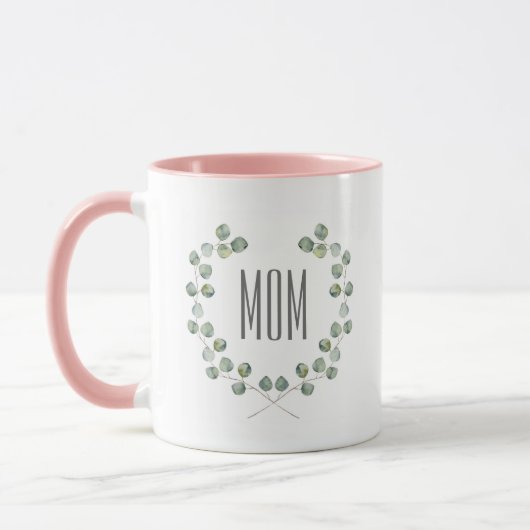 Mug Le jour de mère du cadre | de feuille d'eucalyptus (Gauche)