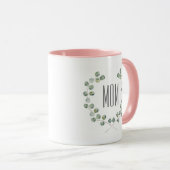 Mug Le jour de mère du cadre | de feuille d'eucalyptus (Devant droit)