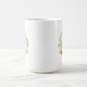 Mug Le jour de mère floral de l'aquarelle rose et (Centre)