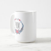 Mug Le jour de mère floral des roses rouges | (Devant gauche)