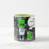 MUG LE JOUR DE SAINT PATRICK CAT WITH GREEN IRISH (Centre)