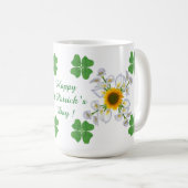 Mug Le jour de St Patrick heureux ! Trèfle avec la (Devant droit)