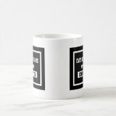 Mug Le Jour Du Design De Texte Noir Et Blanc Commence (Centre)
