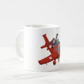 Mug Le joyeux pilote dans l'avion rouge. (Devant gauche)