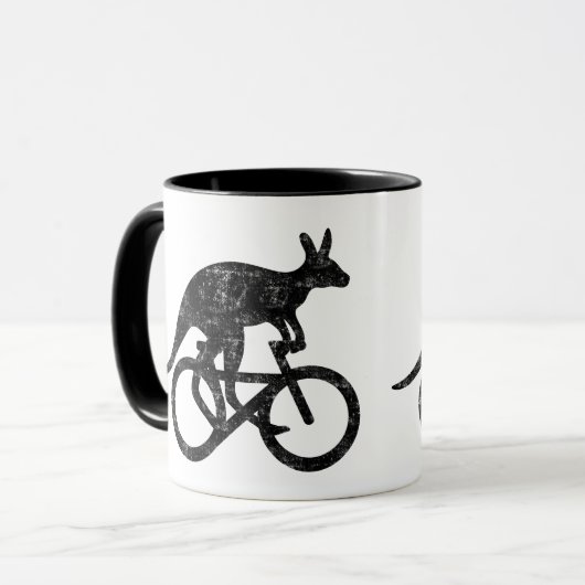 Mug Le kangourou conduit joyeusement la motivation (Devant gauche)