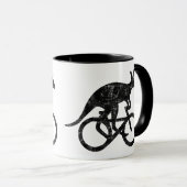 Mug Le kangourou conduit joyeusement la motivation (Devant droit)