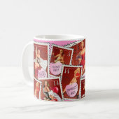 Mug Le kitsch Bitsch : Collection de timbre de (Devant gauche)