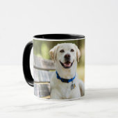 Mug Le Labrador Jaune Est Sur Le Banc (Devant gauche)