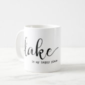 Mug Le lac est mon endroit heureux - l'ancre du nom (Devant gauche)