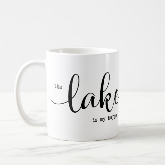 Mug Le lac est mon endroit heureux - l'ancre du nom (Gauche)