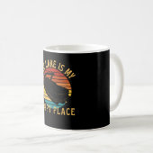 Mug Le Lac Est Mon Heureux Lieu Pontoon Boat (Devant droit)
