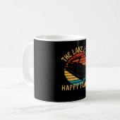 Mug Le Lac Est Mon Heureux Lieu Pontoon Boat (Devant gauche)