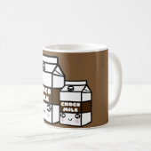 Mug le lait de chocolat kawaii mignon, le cacao chaud, (Devant droit)