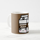 Mug le lait de chocolat kawaii mignon, le cacao chaud, (Devant gauche)