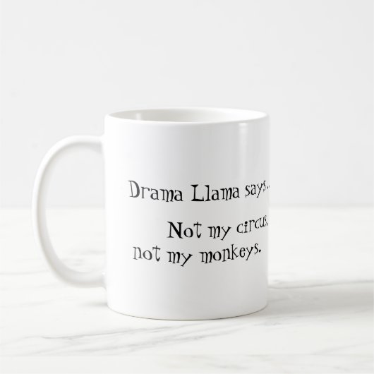 Mug Le lama de drame indique… (Gauche)