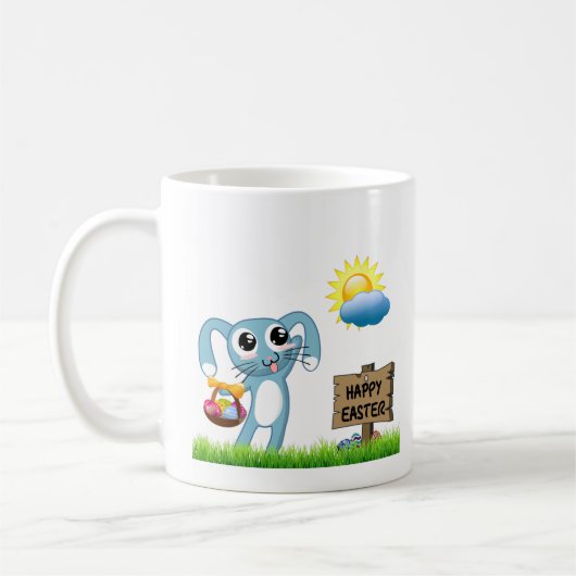 Mug Le lapin de Pâques souhaite un Joyeux Pâques (Gauche)