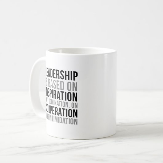 Mug Le Leadership Repose Sur L'Inspiration (Devant gauche)
