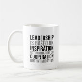 Mug Le Leadership Repose Sur L'Inspiration (Gauche)