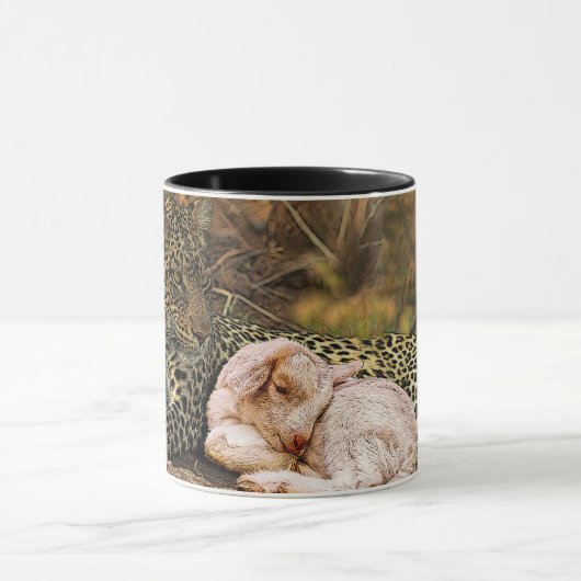 Mug "Le léopard mourra vers le bas avec l'enfant " (Centre)