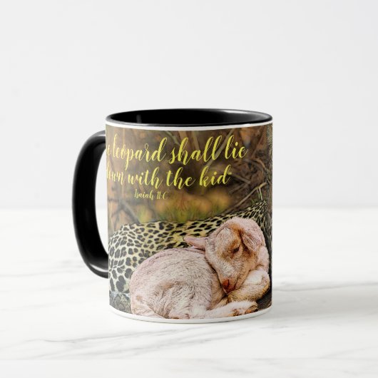 Mug "Le léopard mourra vers le bas avec l'enfant " (Devant gauche)