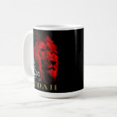 Mug Le Lion de Juda Black Red Gold Christian (Devant gauche)