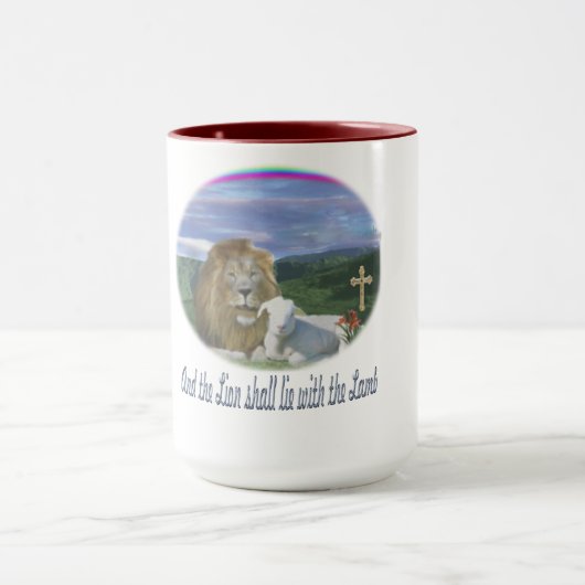 Mug Le lion et l'agneau christien (Centre)