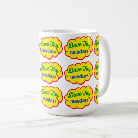 Mug Le logo Dave Jay Mardi Tile 15 Oz.Mug (Devant droit)