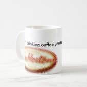 Mug le logo de café, MapleLeaf a peint, je bois la Co… (Devant gauche)