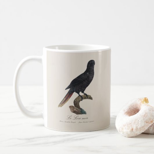 Mug Le Lori noir / Lory noir (Avec donut)