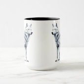 Mug Le loup blanc : l'élégance en géométrie (Centre)