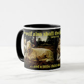 Mug "Le loup demeurera avec l'agneau" fixant (Devant gauche)