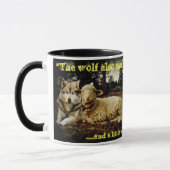 Mug "Le loup demeurera avec l'agneau" fixant (Gauche)