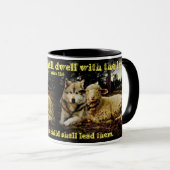 Mug "Le loup demeurera avec l'agneau" fixant (Devant droit)