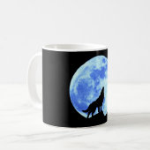 Mug Le loup d'hurlement à la Pleine lune 11 onces (Devant gauche)