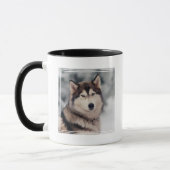 Mug Le magnifique Husky en plein air (Gauche)
