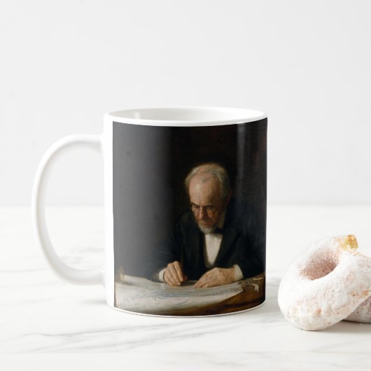 Mug Le maître d'écriture de Thomas Eakins (Avec donut)
