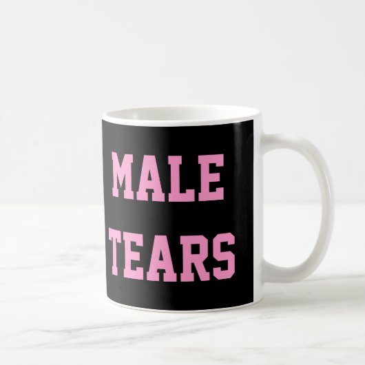 Mug Le mâle déchire le noir rose ironique de Misandry (Droite)
