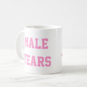 Mug Le mâle déchire le rose ironique de Misandry (Devant gauche)