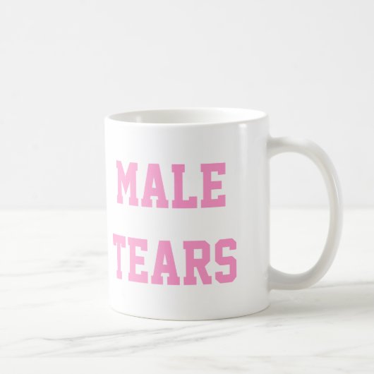 Mug Le mâle déchire le rose ironique de Misandry (Droite)