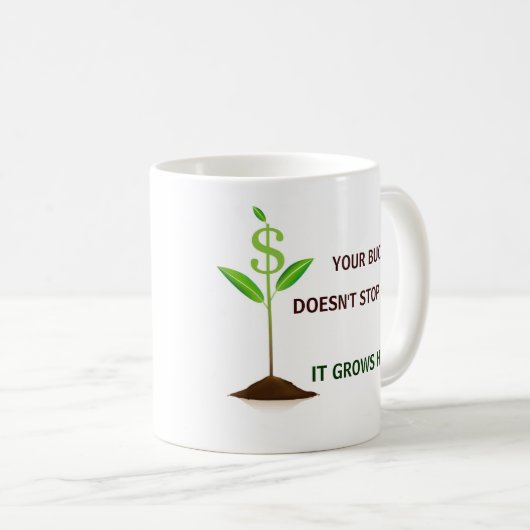 Mug Le mâle ne s'arrête pas ici ! (Devant droit)
