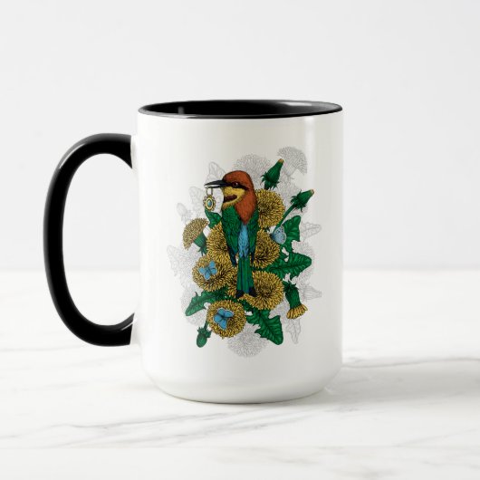 Mug Le mangeur d'abeilles avec le pendentif d'or (Gauche)