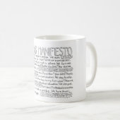 Mug Le manifeste de Comms - version de l'anglais des (Devant droit)