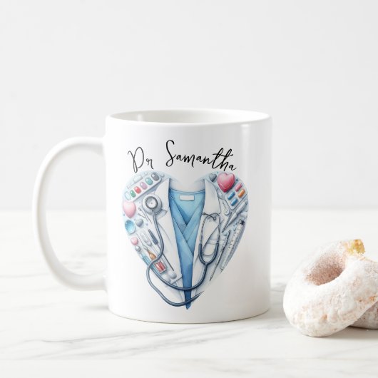 Mug Le manteau du meilleur docteur Ever (Avec donut)