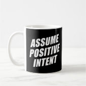 Mug Le Mantra Message D'Affirmation Suppose Une Intent (Gauche)