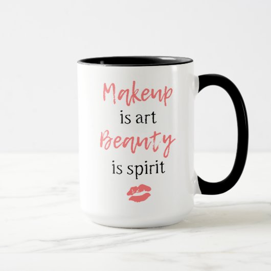 Mug Le maquillage est beauté d'art est esprit (Droite)