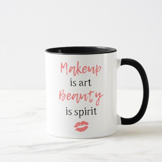 Mug Le maquillage est beauté d'art est esprit (Droite)